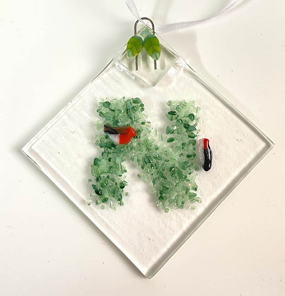 Letter fused glass mini suncatcher - Image 8