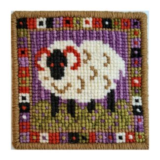 Little Sheep tapestry kit to sew yourself in easy counted cross-stitch