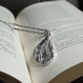 Paisley Echo-Handmade Fine Silver Pendant