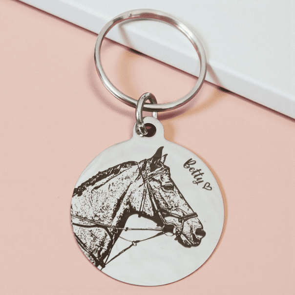 Actual photo keyring, from any photo. Horse, pony, donkey - Image 4