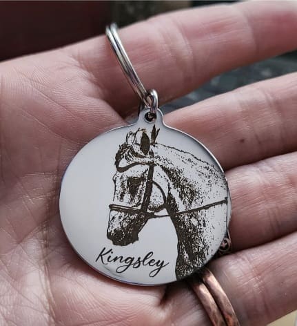 Actual photo keyring, from any photo. Horse, pony, donkey - Image 3