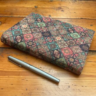 A5 handstitched soft cover cork journal notebook with plain paper