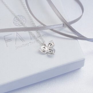 Handmade Celtic Triskele Pendant in Argentium Silver, Everyday Minimalist Necklace