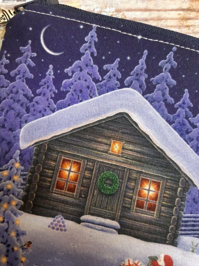 Santa and Christmas Chalet Coin Purse Christmas Gift - Image 5