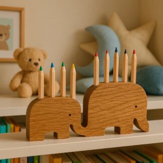 Oak Elephant Pencil Holder – Edgar and Son