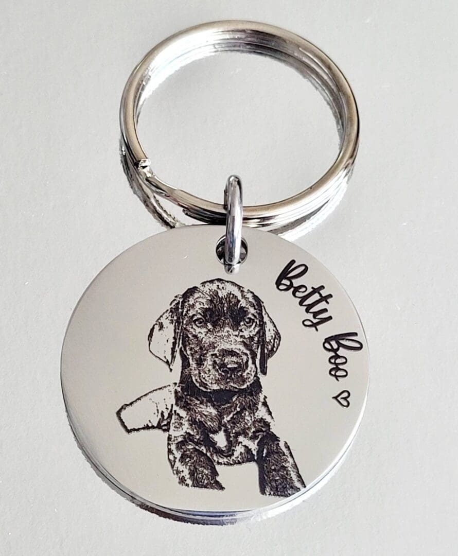 Actual photo keyring, from any photo. DOG, CAT, HUMANS. Memorial gift, family gift, Engraved keyring.