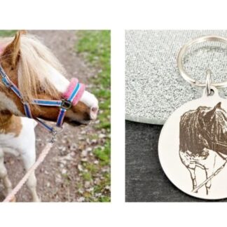 Actual photo keyring, from any photo. Horse, pony, donkey