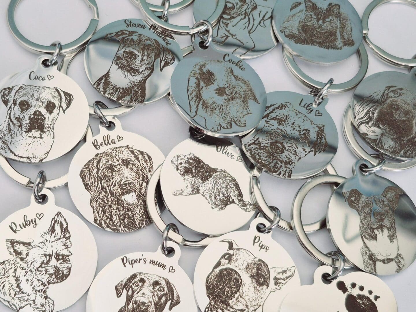 Actual photo keyring, from any photo. DOG, CAT, HUMANS, VEHICLES