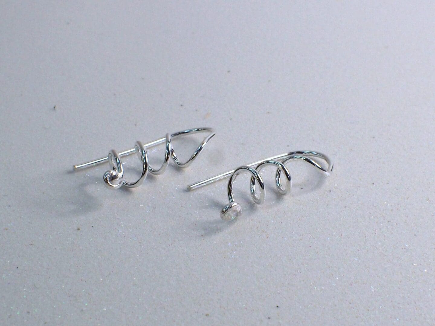 silver threader earrings