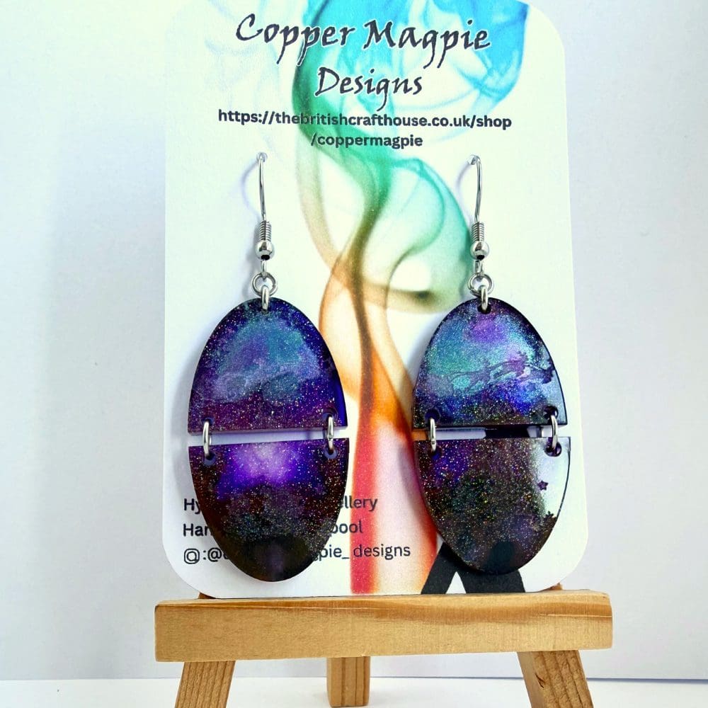 Northern Lights Santa Sleigh Earrings - Image 6