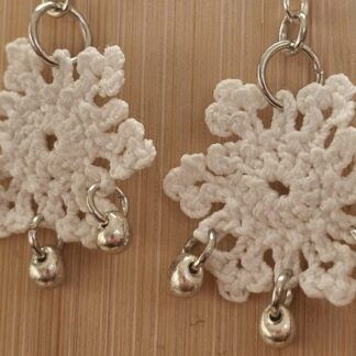Snowflake drop earrings