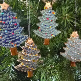 Beaded Ceramic Christmas Trees