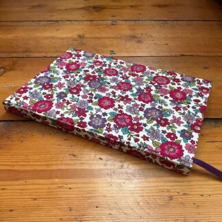 A5 fabric covered handmade notebook with plain paper