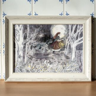 #illustrated #TBCHseller #woodlandpainting #mysticalart #magicalart #wolfhound #watercolurart #gicleeprint