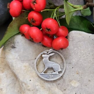 Hare coin pendant