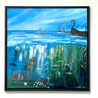 Original underwater Viking painting.