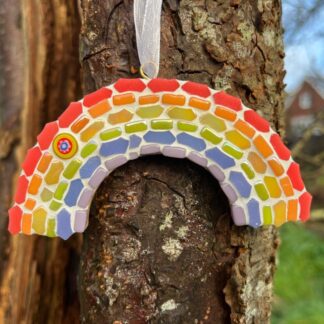 Mosaic Rainbow - add a splash of happiness to your space! Pastel colours.