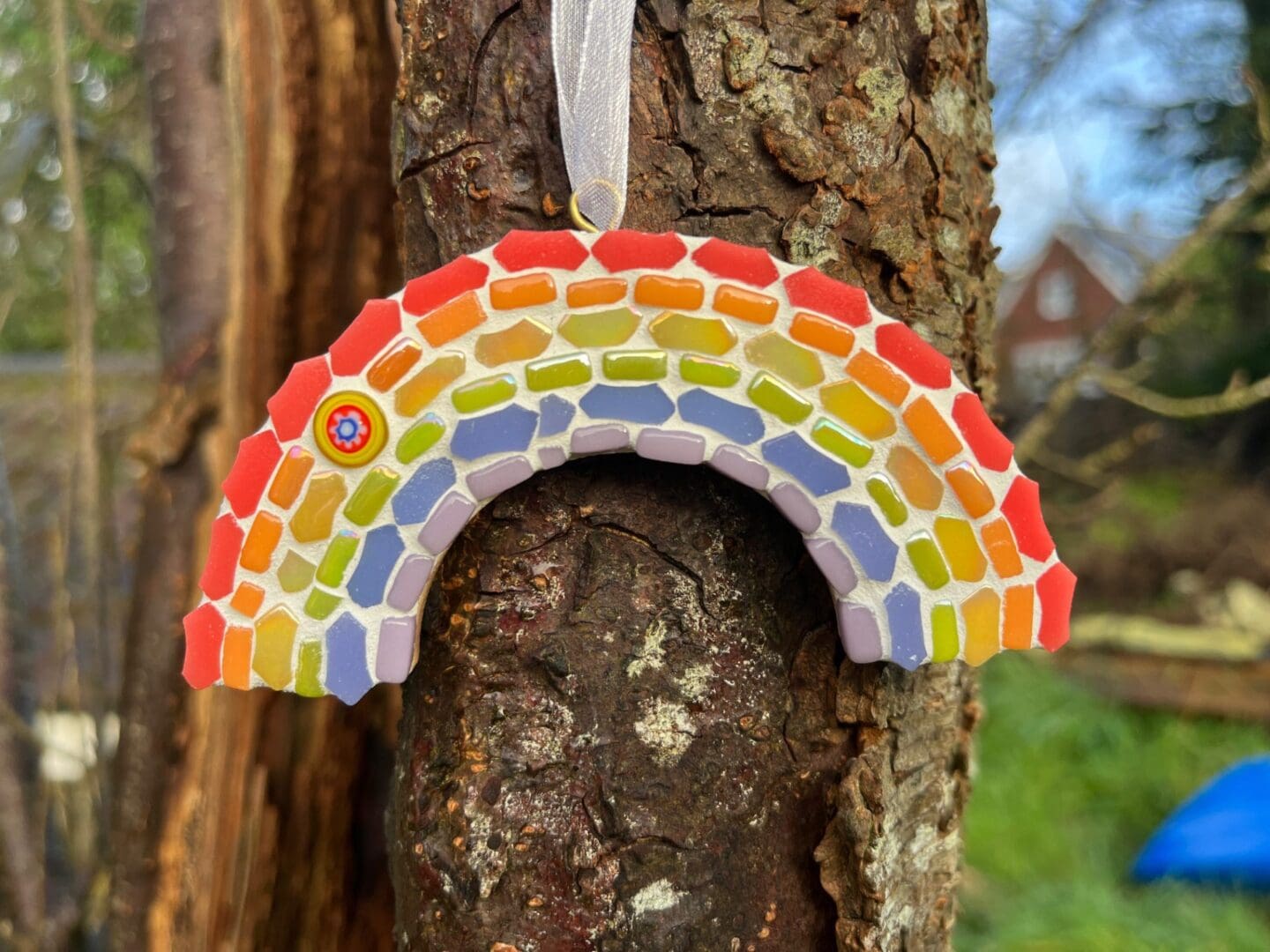 Mosaic Rainbow - add a splash of happiness to your space! Pastel colours.