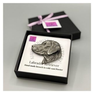 Labrador-Retriever-Brooch-Pewter