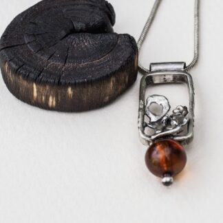 Amber Cast Form pendant