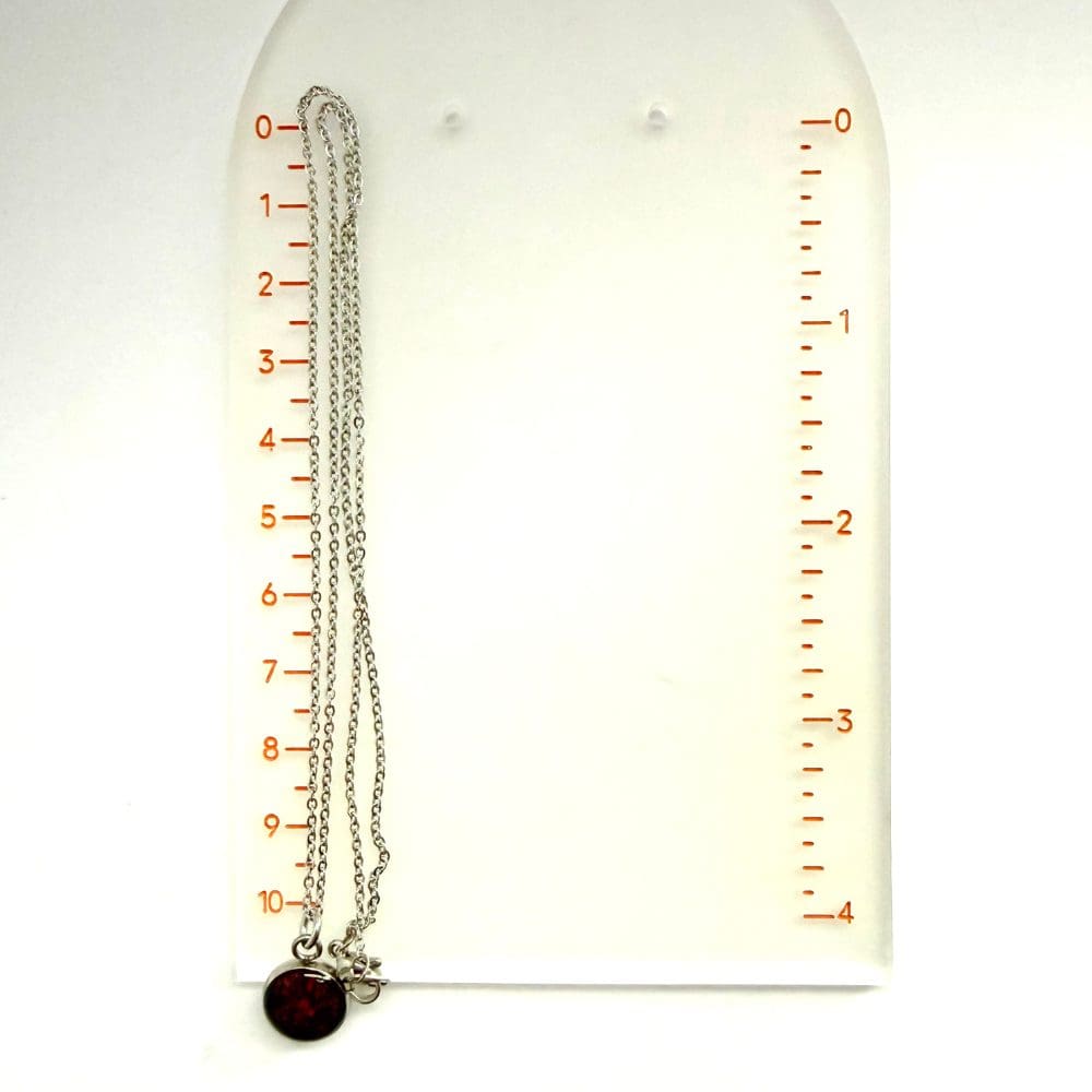 Crimson Molten Ember Pendant Necklace– Handmade Resin Jewellery - Image 7