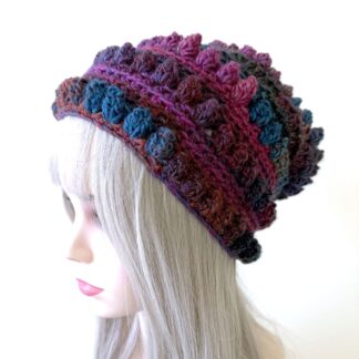 dark purple slouch beanie hat
