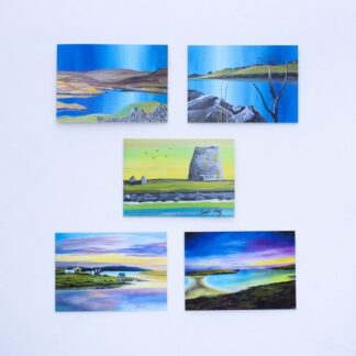 Printed cards from paintings of Shetland.