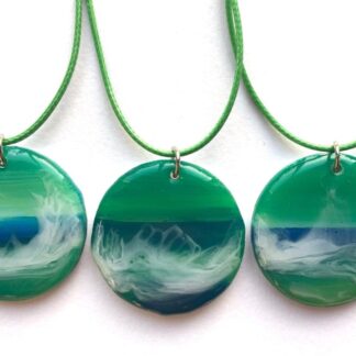 Aurora Borealis seascape pendant.