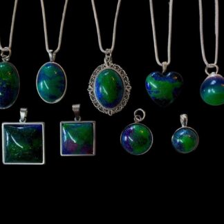 Aurora borealis pendants,Shetland jewellery.