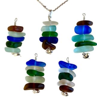 Sea glass stack jewellery, Shetland isles.