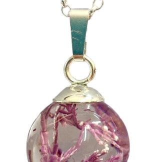 Pink Seaweed pendant - from Shetland