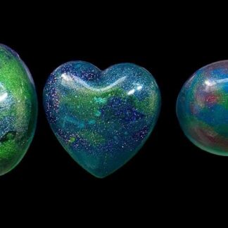 Aurora borealis brooches,glow in dark, Shetland jewellery. 3.5-4cm