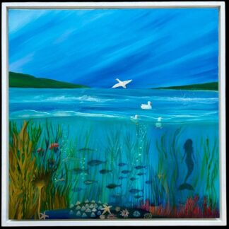 Ducks underwater- resin artwork- original