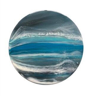 Luxury circle seascape resin artwork- original