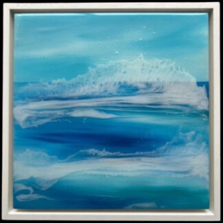 Framed Scottish seascape, resin artwork.