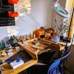 Jewellery studio, bench, Isobel Kelly Jewellery at The British Craft House