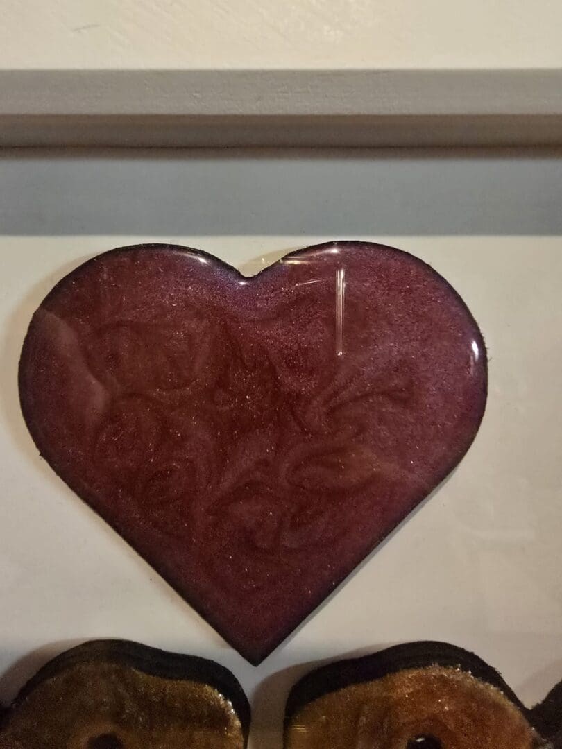 Handcrafted Resin Wall Art – Paired Hearts Rabbits - Image 5