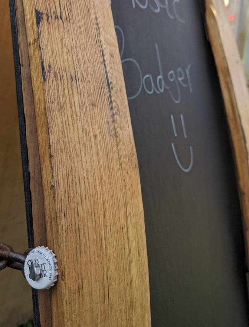 A Frame Shop Chalk Board Made From Whisky Barrel Oak - Image 3