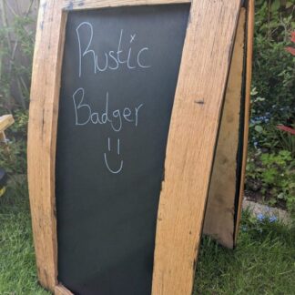 rustic oak wood pavement a frame chalkboard