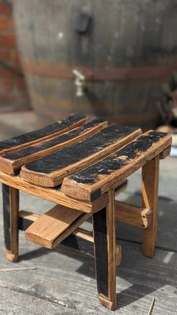 Oak Whisky Barrel Stool - Image 2