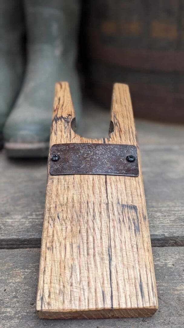 Oak Boot Jack Made from Whisky Barrel Timber - Image 3