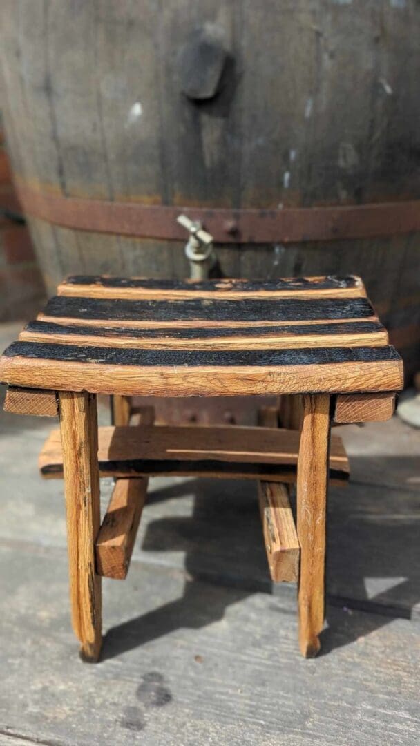 Oak Whisky Barrel Stool - Image 4