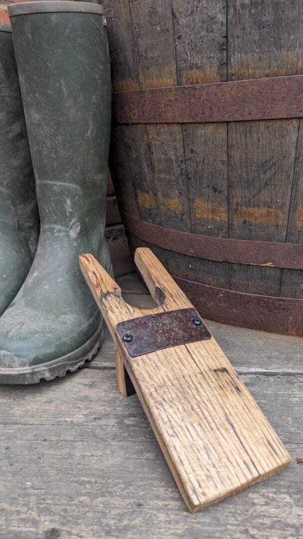 Oak Boot Jack Made from Whisky Barrel Timber - Image 2