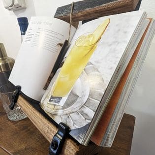 I pad / cookbook Stand made from whisky barrel oak - Image 3