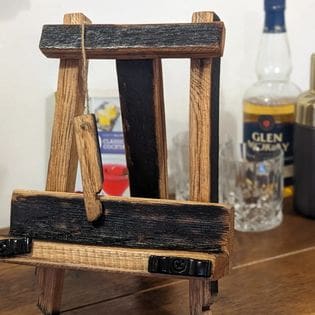 rustic cook book ipad stand