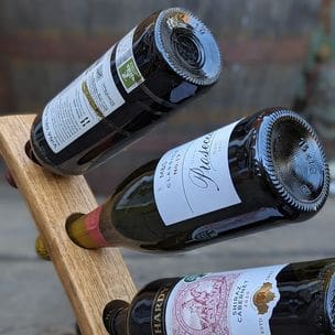 rustic wood wine bottle holder rack