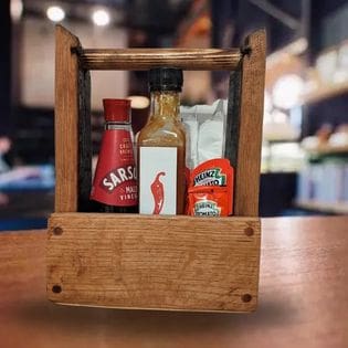 Table Caddy Caddie Tidy made from Whisky Barrel Oak - Image 3