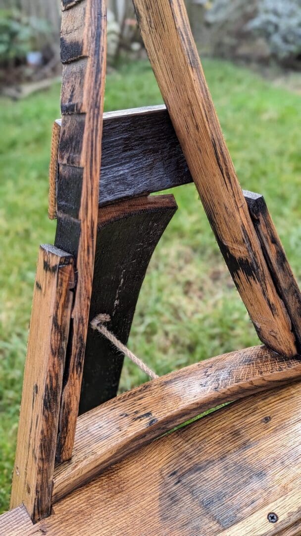 Rustic Easel Made From Whisky Barrel Oak - Image 4