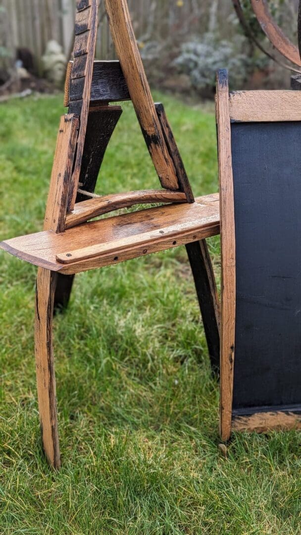 Rustic Easel Made From Whisky Barrel Oak - Image 5