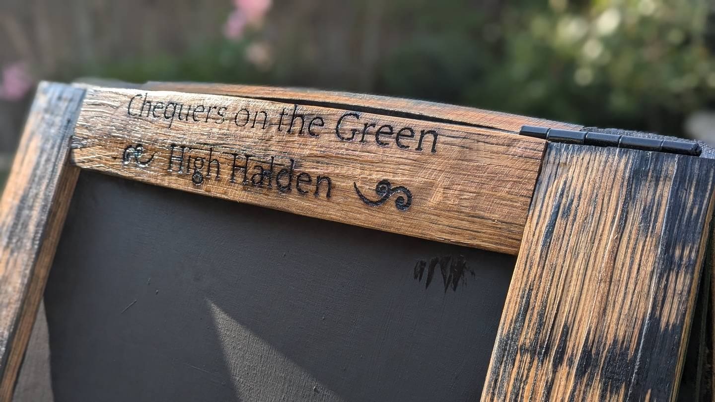 A Frame Shop Chalk Board Made From Whisky Barrel Oak - Image 5